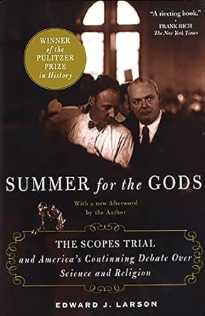 Capa do livro Summer for the Gods: The Scopes Trial and America's Continuing Debate Over Science and Religion